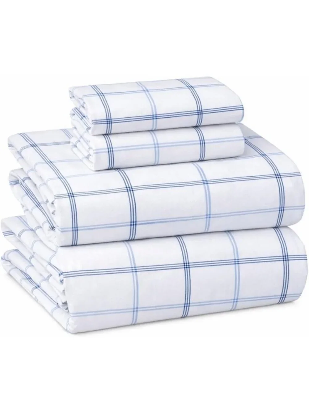 Super Soft Organic Cotton Flannel Sheet Set, Deep Pocket, Warm Classic Blue